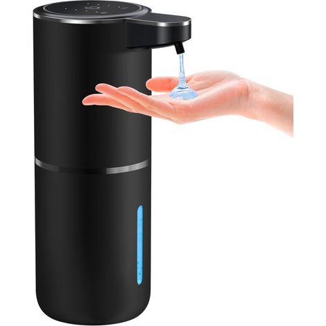 Dispenser automatico di sapone liquido con 4 livelli di dosaggio, ricaricabile tramite porta USB-C, dispenser senza contatto da 380 ml per mani e corpo. (1/5)