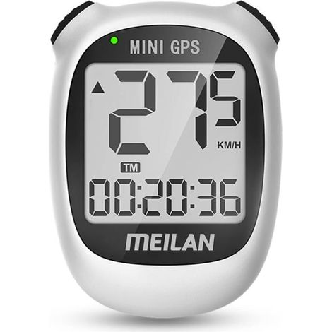 BelleRise - Ordinateur de vélo GPS M3 Mini, compteur kilométrique et de vitesse sans fil, étanche IPX5, avec écran LCD blanc (1/5)