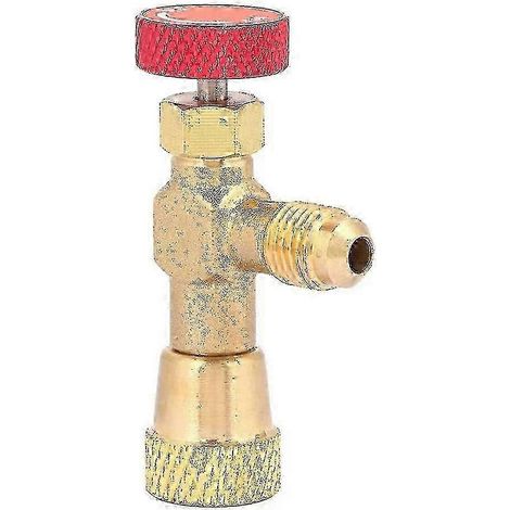 Adaptateur de vanne de réfrigérant pour climatisation, soupape de sécurité pour liquide de climatisation, raccord de tuyau de charge de climatiseur, laiton femelle 1/4"-5/16", contrôle de débit (1/5)
