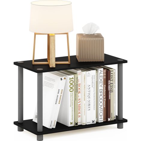 Étagère à 2 Niveaux sans Outils, Noir/Gris (1/5)