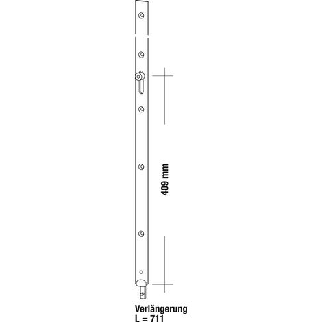 GU Ansatzstücke Secury Reparaturset, 711 x 20 mm, Stahl verzinkt silberfärbig (1/2)