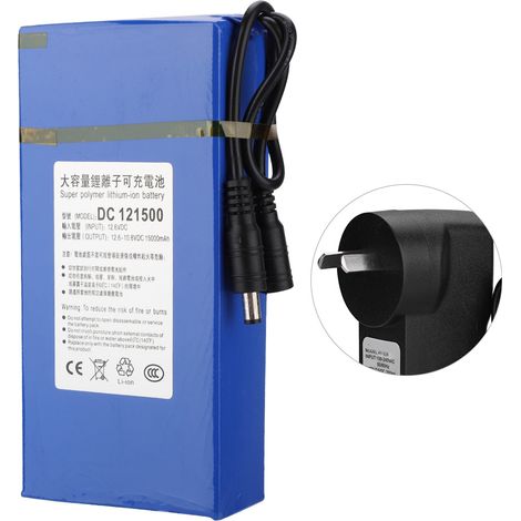 Bloc d'alimentation DC 12V 15000mAh batterie lithium polymère grande capacité avec chargeur secteur AU 110-240V (1/5)