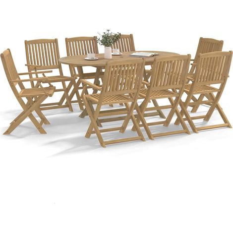 Sillas jardín plegables 8 uds madera maciza acacia 54x61x88cm