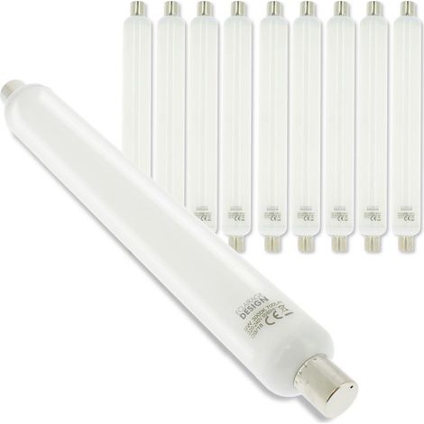 Arum Lighting – Lot de 10 tubes LED S19 9W – Équivalent 70W – Blanc neutre 4000K – Angle 360° – Allumage instantané – Longueur 30.9 cm