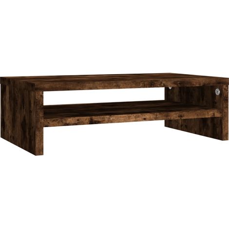 Supporto per monitor in rovere affumicato 42 x 24 x 13 cm legno ingegnerizzato marrone 020029218