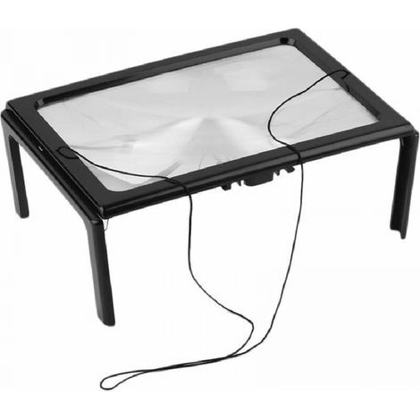 Lente d'ingrandimento per anziani - (Ingrandimento: 3x) Lente d'ingrandimento da tavolo formato A4 con illuminazione a LED (1/5)
