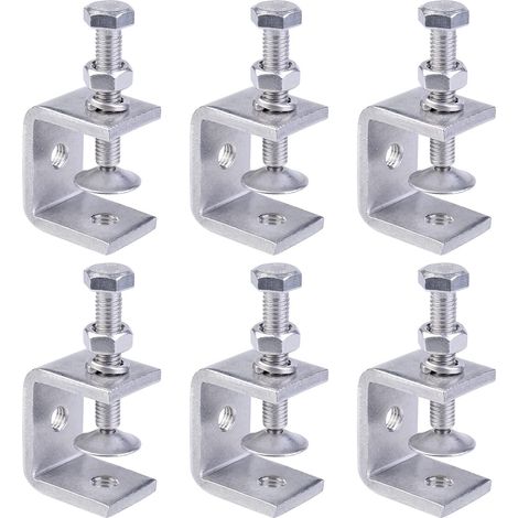 6er-Pack Kleine Edelstahl-C-Zwingen – 15-38 mm – C-Zwingen-Set für Schweißen, Tischlerei, Hausmontage, Schreinerei