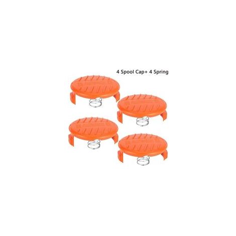 Compatible Replacing the AF-100 Lawn mower Spare Spool Cap Covers with spring for Trimmer Spool Tool ABS Material Strong and durable,4 pieces (1/5)