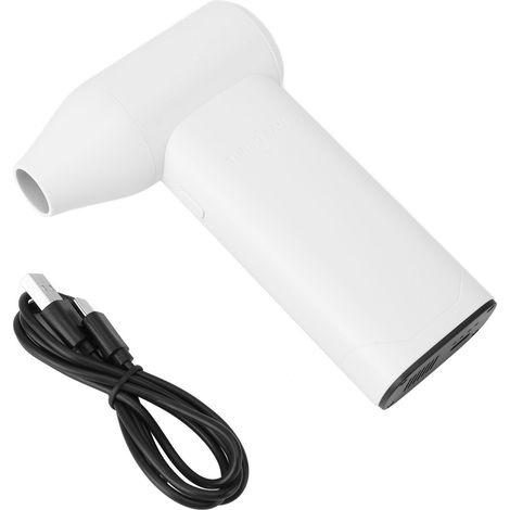 Souffleur d'air électrique 130 000 tr/min, à air comprimé, 3 vitesses réglables, pour clavier d'ordinateur, extérieur, voiture, maison (blanc). (1/5)