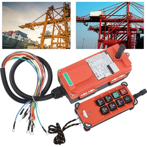 Télécommande sans fil industrielle F21-E1B pour grues, palans électriques, ponts roulants et grues de levage (24 V) (1/5)