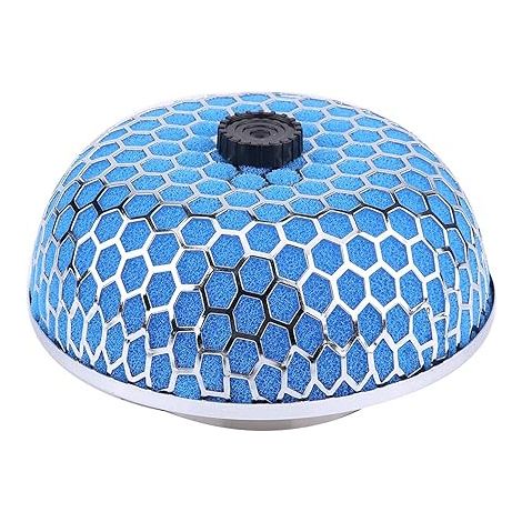 Lntyq Auto-Luftansaugfilter-Reiniger, universeller High-Flow-Pilz-Schaumstoff, Gaze (blau), für Motorrad-Tuning, Sport-Luftfilter (1/5)