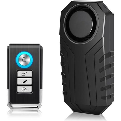 Alarme de vélo Moto avec Telecommande,Alarme Velo sans Fil Avec113 DB Super Bruyant,Sécurité Antivol Scooter Alarme Trotinette Electrique et étanche IP65 pour Capteur Vibrations Bagage Porte (1/5)