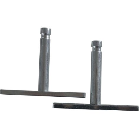 Unsichtbares Befestigungsset, Rohgraumetall x D.1,2 cm Centrale Brico