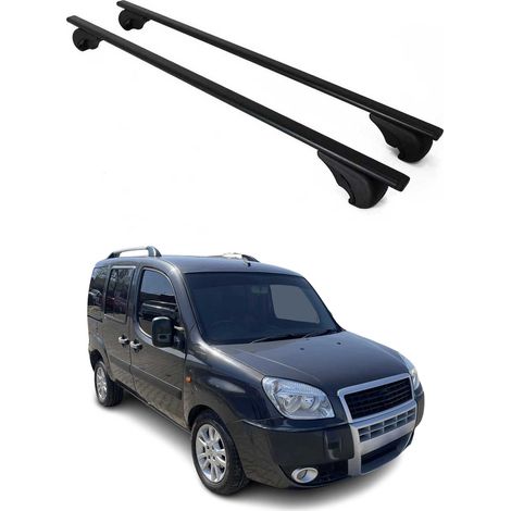 OMAC Dachträger Querträger für Fiat Doblo I 2000-2010 – Abschließbar – Max. 75 kg – 2 Stangen Stahl Schwarz (1/5)