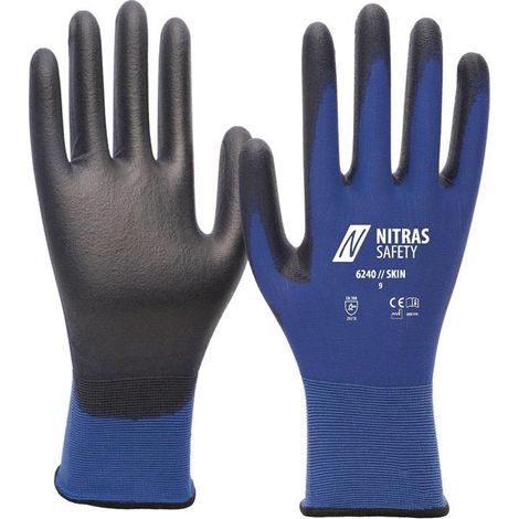 Gants NITRAS Skin taille 9 bleu/noir 12 paires ( 4000371540 ) (1/3)