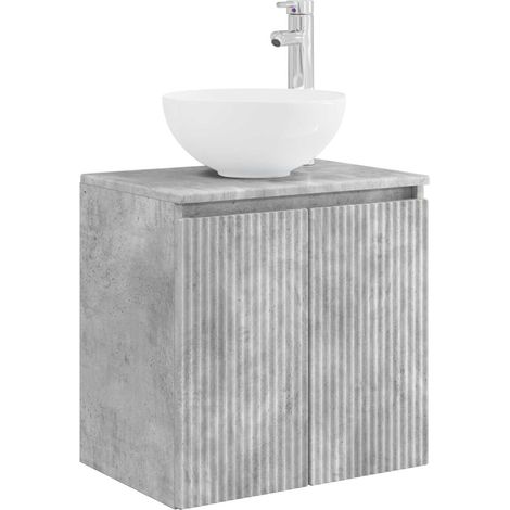 Vanidad con Lavabo de Pared Gris Hormigón 49,5 x 35 x 63 cm vidaXL