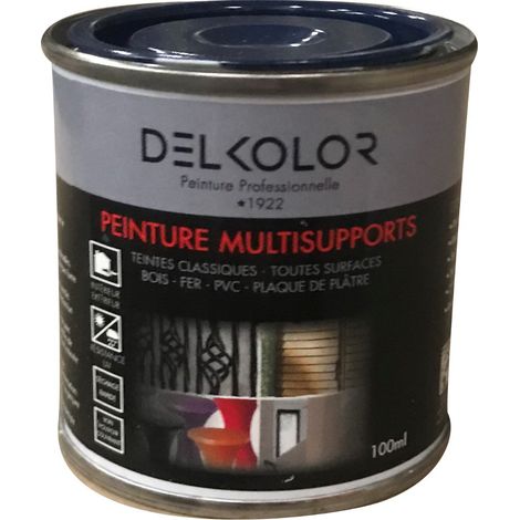 Delkolor Peinture Multisupports Couleurs RAL - 100 ml Couleur: RAL 5013 BLEU COLBAT