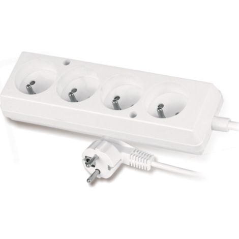 Prolunga per uso domestico con 4 prese, 3 metri, modello Z/U - VT-300-1403