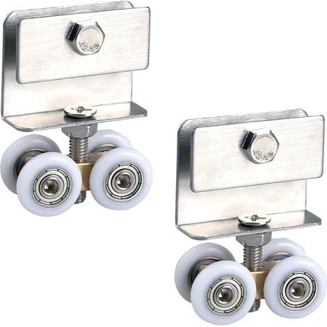 2 Pièces Roulette Porte Coulissante Douche Galets - Roues Accessoires Roulement MéTalliques Roue Suspendue Poulie Pour Coulissantes, En Verre Salle Douche, Appareil à Rail Ferrure