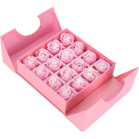 Coffret cadeau de fleurs artificielles en PE - Cadeau original pour anniversaire, fête ou autre occasion - Rose (1/5)
