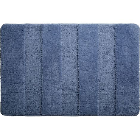 Tapis de salle de bain SERENITY 60x90cm antidérapant, polyester, bleu (1/2)
