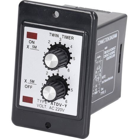 Contrôleur de Cycle alternatif 30M, relais temporisé à Double retard, Contact 1NO 1NC, AC220V 5A (1/5)