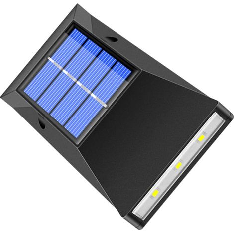 Veilleuse Murale Solaire Extérieure Étanche Batterie 600mah Éclairage Lumineux pour Jardin et Cour Extérieure Design Abs Pp Solide (1/5)