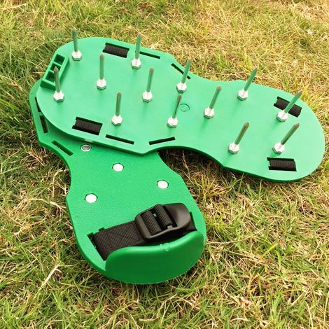 Chaussures aérateur de pelouse, chaussures à clouer pour ameublir le sol