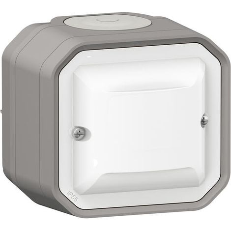 Legrand – Détecteur de mouvement étanche 100W LED – Pour espaces humides – Fixation murale – Compatible avec ampoules LED et halogènes (1/6)