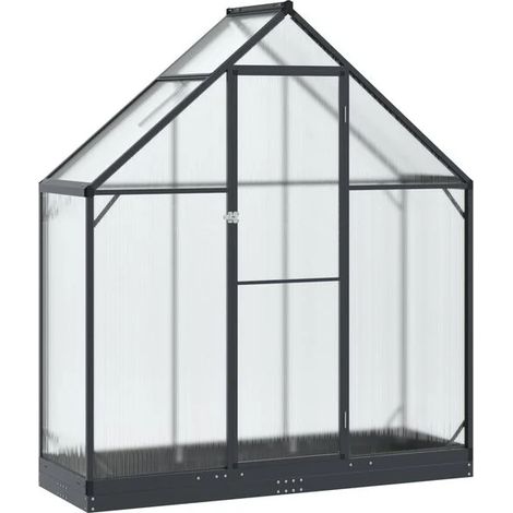 Serre de jardin avec porte, gris anthracite, 183,5 x 63,5 x 207 cm (1/5)