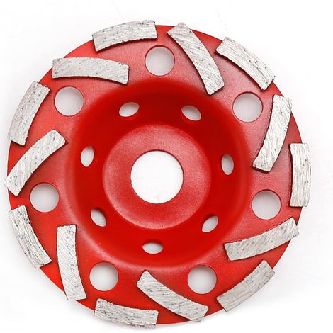 Meule diamantée pour béton, pierre naturelle, colle à carrelage, granit et maçonnerie, meuleuse à coupe Ø 120 mm, alésage 20 mm, disque abrasif double rangée avec disposition spéciale (1/5)