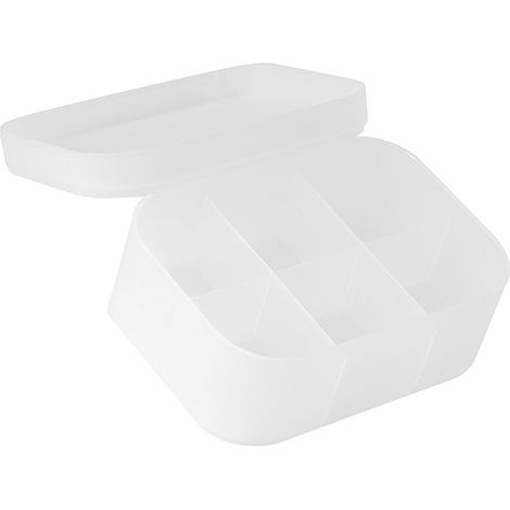 Frosted Transparent Plastic Desktop Cosmetic Organizer (1/5)