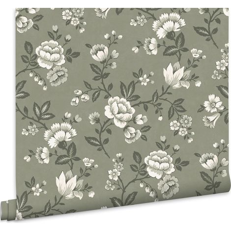 Laura Ashley Vliestapete Bradenbury Trail Antique Green 10mx52cm (1/5)
