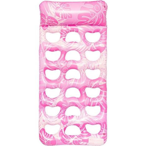 Airbed 180x90 cm avec repose-tête gonflable Wasserhängematte pour la Piscine et l'Eau de rose