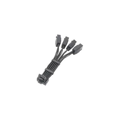 Câble PCI-E vers 16 broches (12+4) pour GPU RTX4090 et RTX4080 (18AWG, 3x8P et 4x8P) PCIE5.0 12VHPWR-C 4x8 broches.