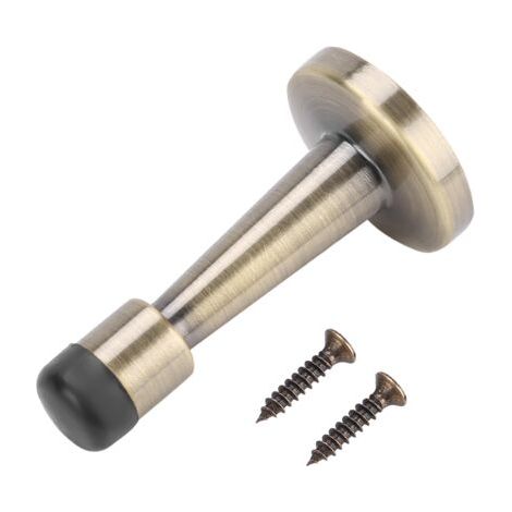 Butée de porte anti-collision en alliage de zinc et caoutchouc, accessoires pour jardin, maison, hôtel, bureau, couleur bronze (1/5)