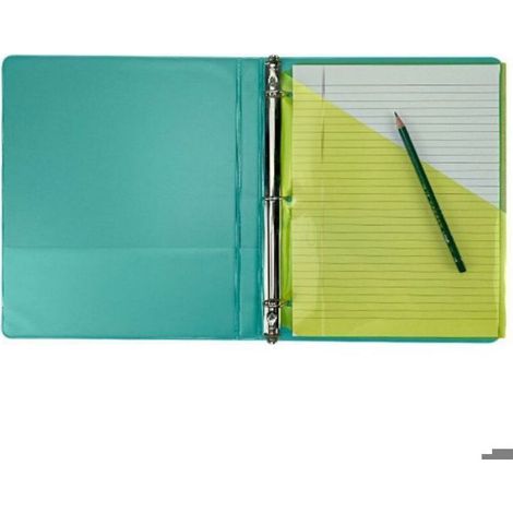 Chemise basique, classeur à anneaux en plastique, pages intérieures perforées (trois trous), plusieurs couleurs, lot de 5