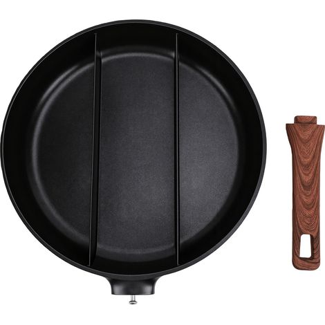 Poêle à frire, plaque de cuisson, poêle antiadhésive multifonctionnelle pour petit-déjeuner, omelettes et steaks, compatible avec les plaques de cuisson à gaz, vitrocéramiques, électriques et à induct (1/5)