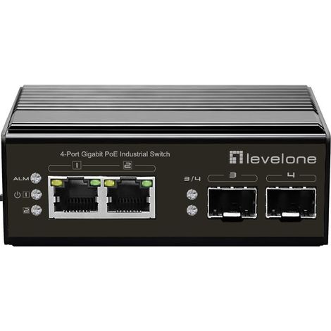 LevelOne IGP-0432 switch di rete Non gestito Gigabit Ethernet (10/100/1000) Supporto Power over Ethernet (PoE) Nero
