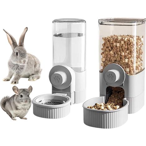 Automatic Drinker and Feeder,Water Bottle for Rabbits,Automatic Cat Food Dispenser,Rabbit Feeding Bottle,Rabbit Water Dispenser,Rabbit Drinker (1/5)