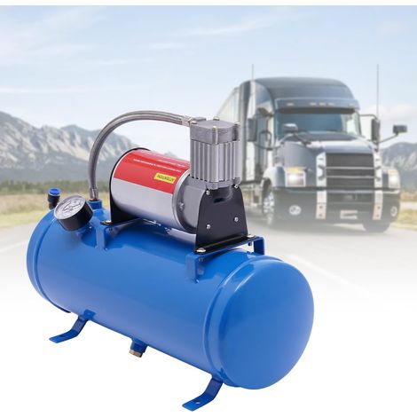 Compresseur d'air 12V Compresseur de Klaxon 6L Pompe à Réservoir 150 PSI pour Klaxon Voiture Train Camion Bateau (1/5)