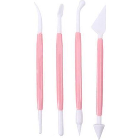 Rosa Modellierstift für Fondant, ultraleichtes Backwerkzeugset, handgefertigte Materialien (1/5)