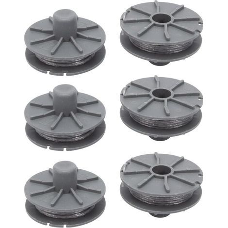 5307-20 Bobine de fil de rechange 6 Pièces pour Gardena Coupe-bordure - Diamètre : 1,6 mm - 6,1 m - Pour type 9805, 9806, 9807, 9808, 9809, 9827, 8846, 8847, 8848, 9870, 9872, 9874 (1/4)