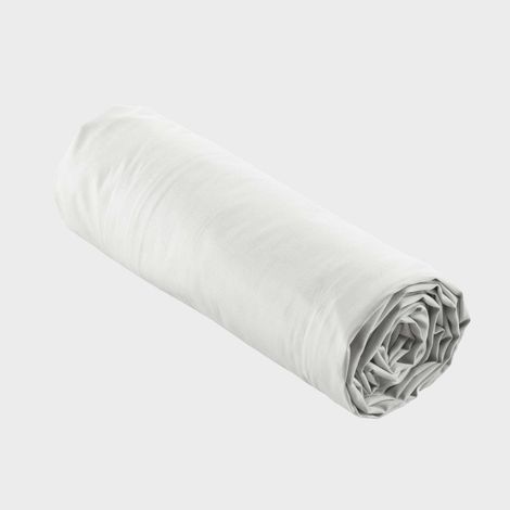 douceur d'intérieur, Lenzuolo con angoli, 180 x 200 cm, percalle bianco, percalle di cotone