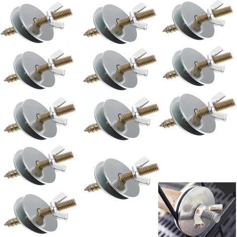 12 tornillos para ramas para perchas de madera para pájaros, autoensamblaje para fijar la jaula, las perchas y el nido. (1/4)