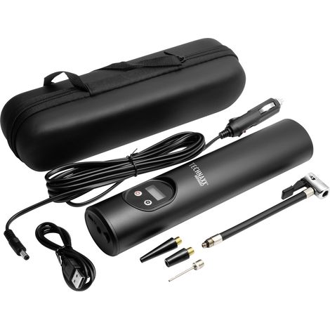 Akku Luftkompressor 8 bar Luftpumpe Fahrradpumpe Autopumpe Ballpumpe 4 Adapter (1/5)