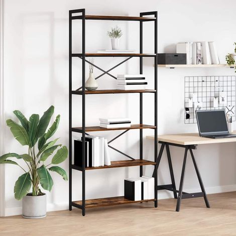 Bücherregal Geräucherte Eiche 80 x 30 x 189,5 cm Holzwerkstoff