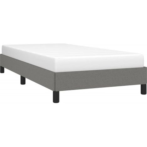 Bettgestell ohne Matratze Dunkelgrau 90x200 cm Stoff vidaXL
