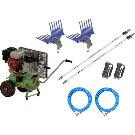 Kit raccolta olive Minelli per 2 operatori motocompressore con 2 abbacchiatori