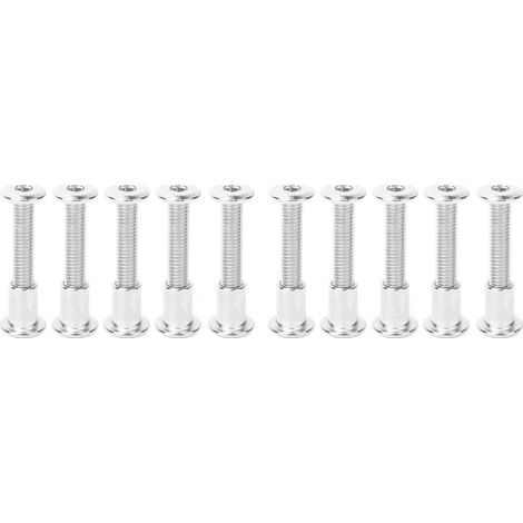 10 paires vis six pans M6x35 - Kit écrous nickelés pour assemblage pro (1/5)